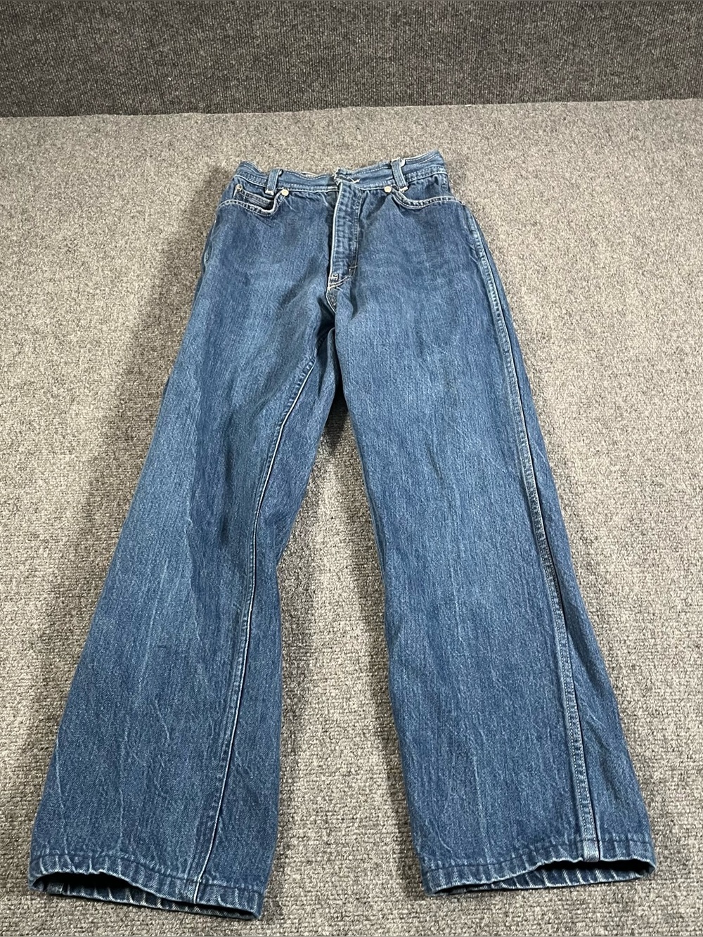Vintage Clouds Jeans Women’s Size 22x27 Denim 60s 70s Medium Wash Retro USA